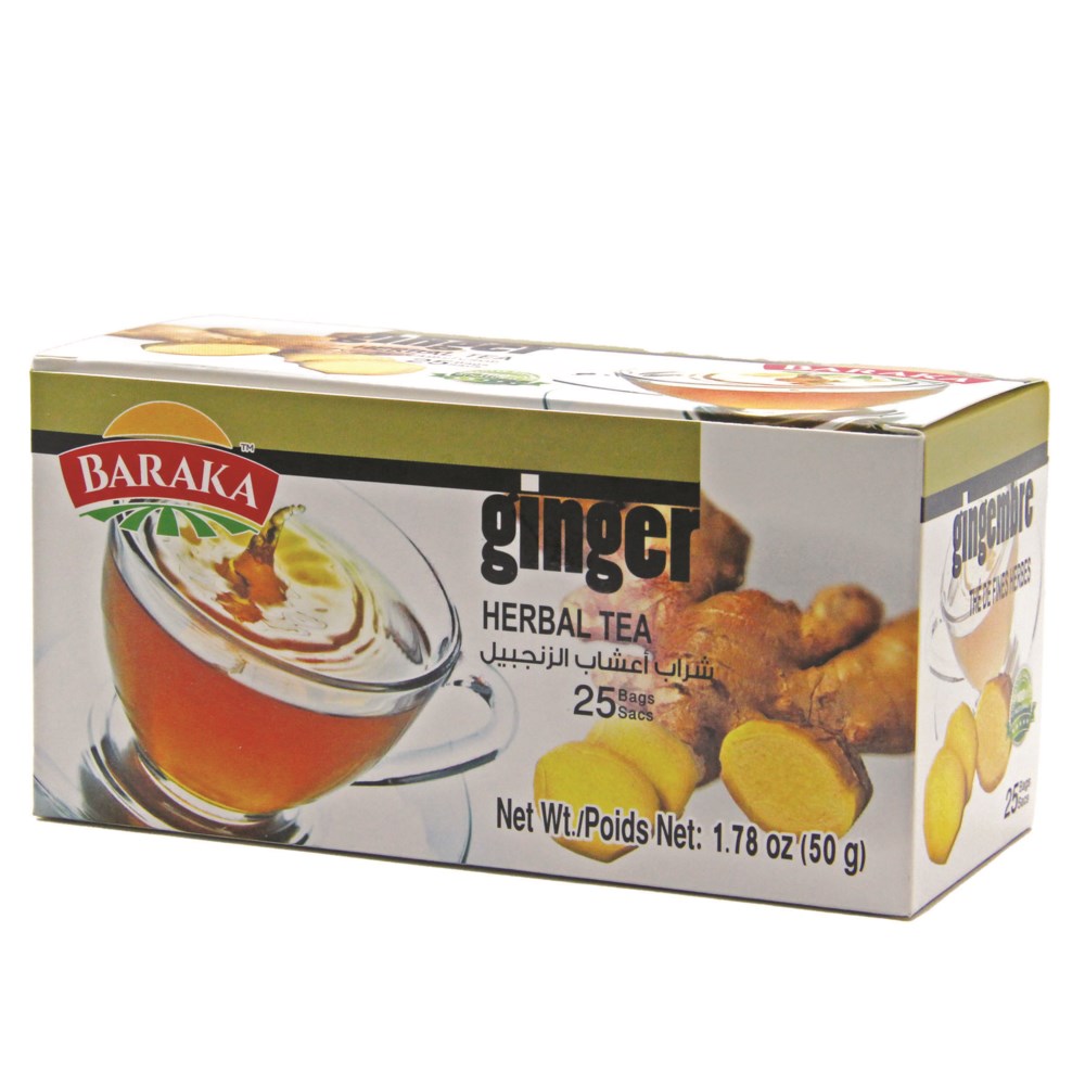 Tea Ginger Herbal filter bags "Baraka" 25 Cts * 12